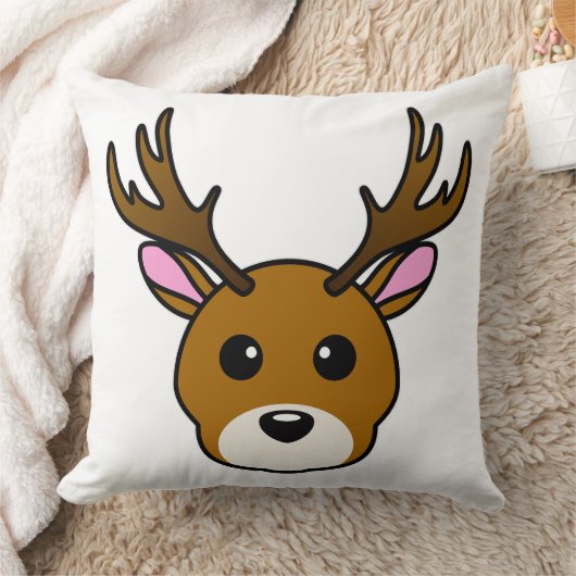 かわいい鹿 クッション (ブランケット)