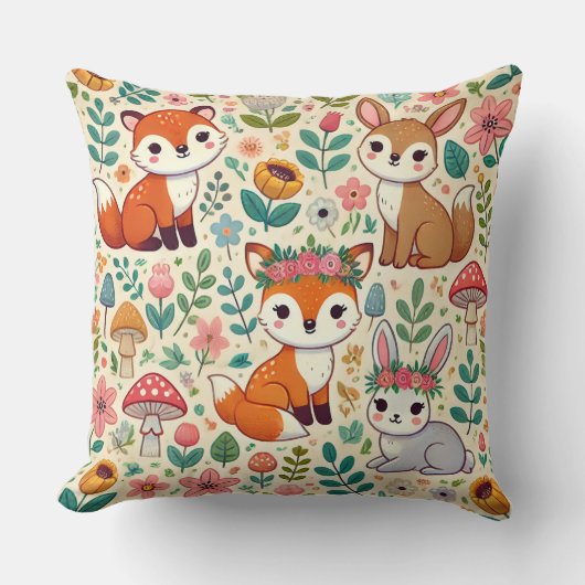 かわいい鹿 クッション (正面)