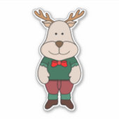 かわいい鹿 シール (正面)