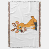 かわいい鹿 スローブランケット (正面縦)