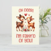 かわいい鹿！バレンタインデーのお恥ずかしい シーズンカード (スタンド正面)