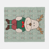 かわいい鹿 フリースブランケット (正面(横))