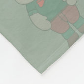 かわいい鹿 フリースブランケット (角)