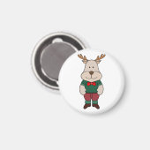 かわいい鹿 マグネット (正面/裏面)