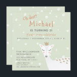 かわいい鹿 | Sage Green Kids Winter誕生日 招待状<br><div class="desc">NewParkLane – キッズ冬の誕生日招待状、かわいい鹿と雪の上に、セージの緑の背景。デザインの場合パーソナライズされたは、簡単にユーザー名と個人情報を追加して、文字テンプレートを使用する。すべての文字スタイル、色、およびサイズは、ニーズに合わせて変更できる。このコレクションをチェックして、紙のナプキンやプレートなど、一致するアイテムをチェックする。具体的な個人的なデザインの願い？感じお連絡楽に！</div>