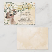 かわいい鹿ohベビー本ベビーリクエストカード エンクロージャーカード (正面/裏面)