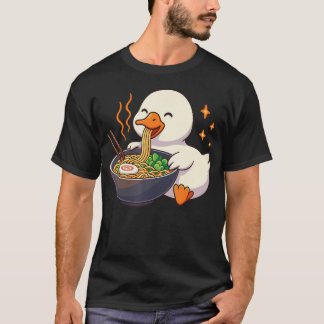 かわいい麺とガチョウのラーメン Tシャツ