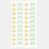 かわいい麺のヘビの漫画パーソナライズされた ラベル (シート)