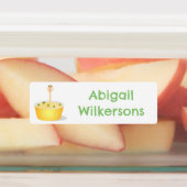 かわいい麺のヘビの漫画パーソナライズされた ラベル (貼付)