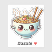 かわいい麺のボウル シール (シート)