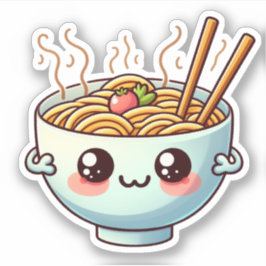 かわいい麺のボウル シール