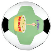 かわいい麺スネークアニメイラストレーションユーモア サッカーボール (回転)