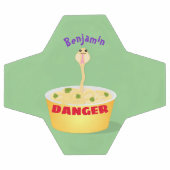 かわいい麺スネークアニメイラストレーションユーモア サッカーボール (フラット)