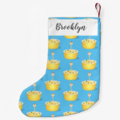 かわいい麺スネークアニメイラストレーションユーモア スモールクリスマスストッキング (裏面)