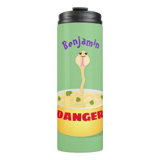 かわいい麺スネークアニメイラストレーションユーモア タンブラー (正面)