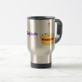 かわいい麺スネークアニメイラストレーションユーモア トラベルマグ (正面右)