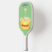 かわいい麺スネークアニメイラストレーションユーモア ピックルボールラケット (左)