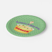 かわいい麺スネークアニメイラストレーションユーモア ペーパープレート (アングル)