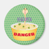 かわいい麺スネークアニメイラストレーションユーモア マグネット (正面)