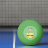 かわいい麺スネークアニメイラストレーションユーモア 卓球ボール (ネット)