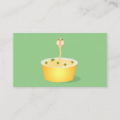かわいい麺スネークアニメイラストレーションユーモア 名刺 (裏面)