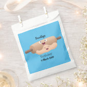 かわいい麺棒と生地のパステルカラーお菓子漫画 フェイバーバッグ (クリップ留めされた状態)