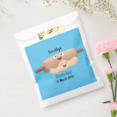 かわいい麺棒と生地のパステルカラーイラスト フェイバーバッグ (封をした状態)