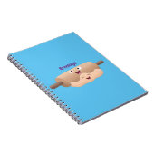 かわいい麺棒と生地のパステルカラー焼き菓子漫画 ノートブック (右側)