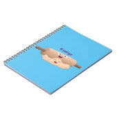 かわいい麺棒と生地のパステルカラー焼き菓子漫画 ノートブック (左側)