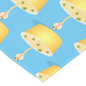 かわいい麺類の蛇の漫画イラストユーモア ショートテーブルランナー (コーナー)