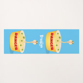 かわいい麺類の蛇の漫画イラストユーモア ヨガマット (裏面(横))