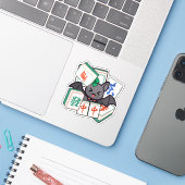 かわいい麻雀バットゲーマー シール (ノートパソコンとiPhone)
