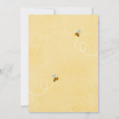 かわいい黄色いのまわりにクマ 招待状 (裏面)