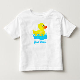 かわいい黄色いアヒルが飛び散る トドラーTシャツ