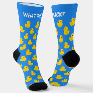 かわいい黄色いアヒル What The Duck ユーモア ソックス