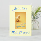 かわいい黄色いイースターの雛招待状 招待状 (スタンド正面)