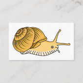 かわいい黄色いカタツムリ漫画のイラストレーション 名刺 (裏面)
