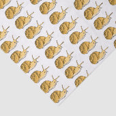 かわいい黄色いカタツムリ漫画のイラストレーション 薄葉紙 (詳細)