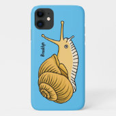 かわいい黄色いカタツムリ漫画のイラストレーション Case-Mate iPhoneケース (裏面)