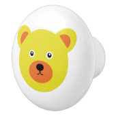 かわいい黄色いクマ セラミックノブ (右)