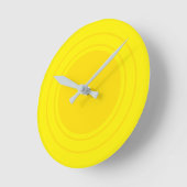 かわいい黄色いサンシャインのイラストレーションモダンの子ども ラウンド壁時計 (傾斜)