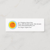 かわいい黄色いビーカラフルの花 スキニー名刺 (裏面)