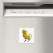 かわいい黄色いフレンドリーインコの鳥の写真 マグネット (インサイチュ (食洗機))