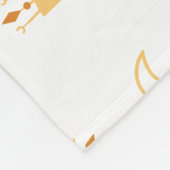 かわいい黄色いボホ天シームレスパターン フリースブランケット (角)