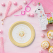 かわいい黄色いボホ笑顔サンシャインベビーシャワー ペーパープレート (パーティー)