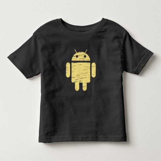 かわいい黄色いロボット トドラーTシャツ (正面)