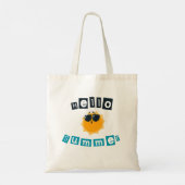 かわいい黄色い太陽のサングラス Hello Summer Vibra トートバッグ (裏面)