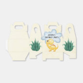 かわいい黄色い恐竜の男の子の誕生日パーティー フェイバーボックス (折り畳みなし)