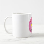 かわいい黄色い星ガールパワー女性は美しい コーヒーマグカップ (左)