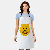 かわいい黄色い猫 エプロン (着用した状態)